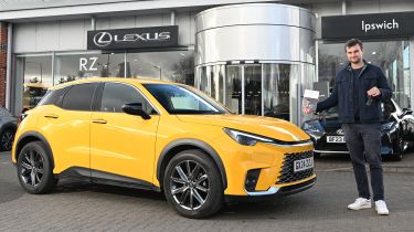 Lexus LBX Takumi long-term - header outside of a dealership